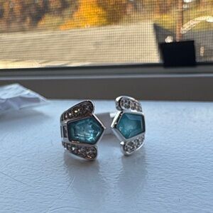 Chic Silver and Blue Women's Ring
